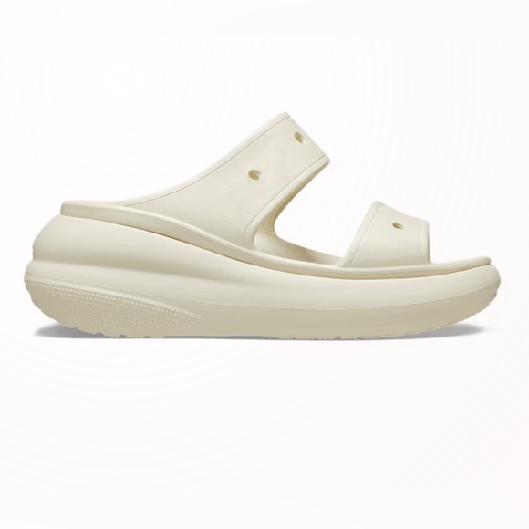 Crocs Crush Platform Slide Sandals Size 8 Women’s Beige - Picture 2 of 12